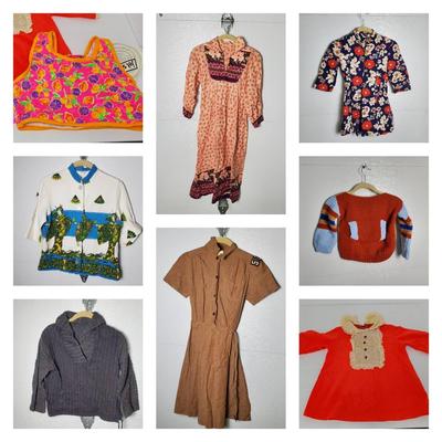Vintage Kids Clothing - Girl Scouts Dress, Hand Knit Sweater & More