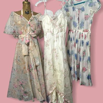 Vintage Sheer Floral Dresses - Erika’s Place & More 