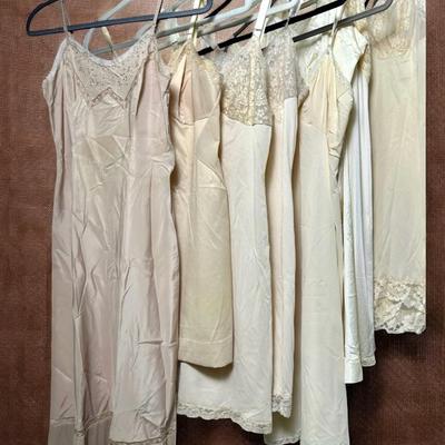 Vintage Cream Lingerie Slip Dresses - Barbizon, Wonder Maid, & More - (Various Sizes)