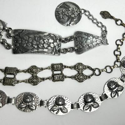 Vintage Metal Chain Belts (3) 