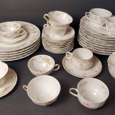 Haviland & Elite Limoges China - Pink Roses Patterns