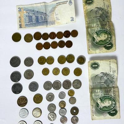 Vintage Foreign Coins & Currency