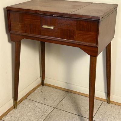Mid Century Sewing Table (No Machine) - 24x16x31”