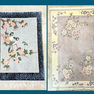 Chinese-style Wool Rug 70x 42.5” & Mat 2’x3’