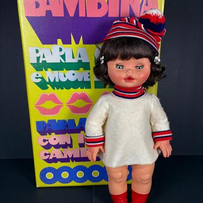 Vintage Furga Doll Made In Italy - 17” Bambina Doll In Box 