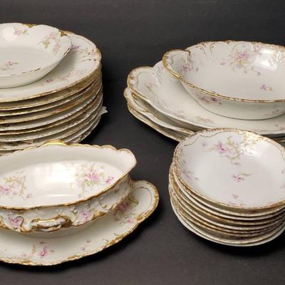 Antique Theodore Haviland Limoges Pink Roses China