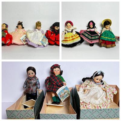 Madame Alexander Doll Collection: Little Women Meg & Beth Plus International Dolls 