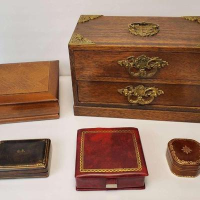 Brass Accented Jewelry Box with Drawer-Activated Music Box, plus more Jewelry Boxes