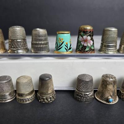 Thimble Collection: Sterling Silver, Cloisonné and More