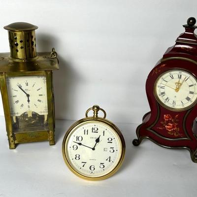 Vintage Schatz Carriage Clock, Seiko Quartz Alarm Clock, Swiss Table Clock 9.5”h