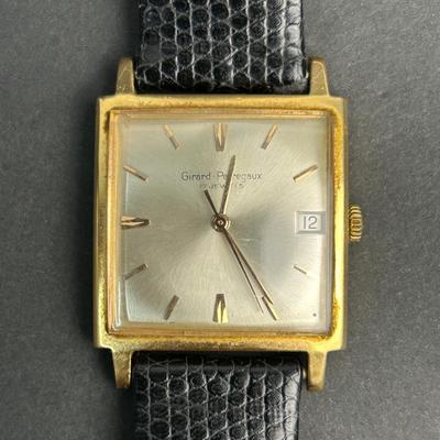 Authenticated 18K Gold (Marked) Girard Perregaux Men’s Gryomatic Wrist Watch 