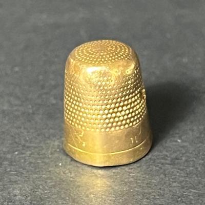 14K Gold Marked Thimble