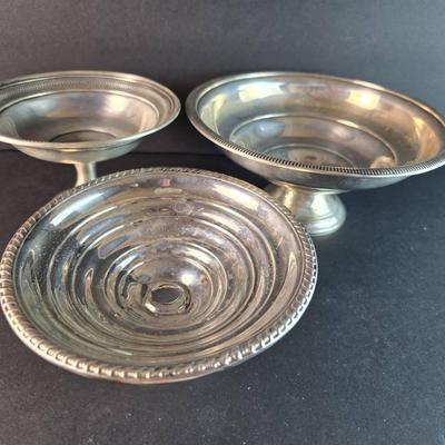 Weighted Sterling Silver Pedestal Dishes