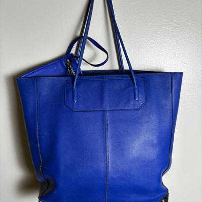 Authenticated Alexander Wang Blue Prisma Tote With Removable Pouch
