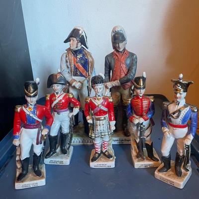 7 Hand-Painted Military Figurines