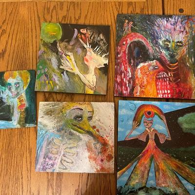 Five Signed Original Paintings by Abbeth