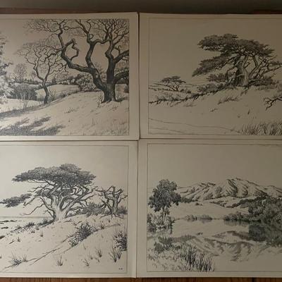 20 Pen and Ink Landscape Prints