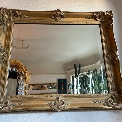 Gilded Ornate Rectangular Wall Mirror
