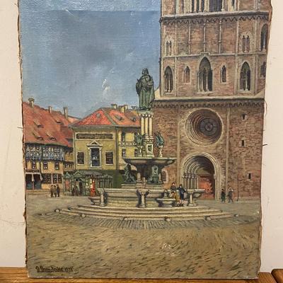 Oil Painting by D. Mandelker, 1915