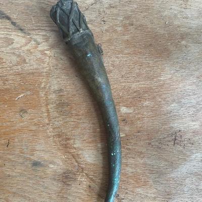 Bronze Horn-shaped Object with Ornamental Details
