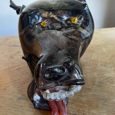 Blown Glass Bull Head Sculpture