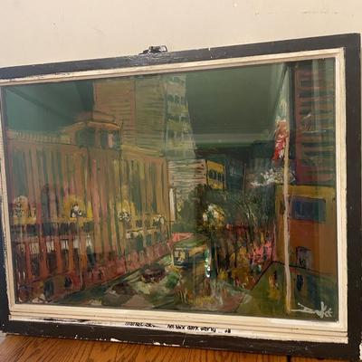 Framed Cityscape Painting by Marko 08