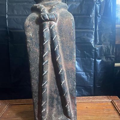 Rectangular Stoneware Vessel with Rope Motif