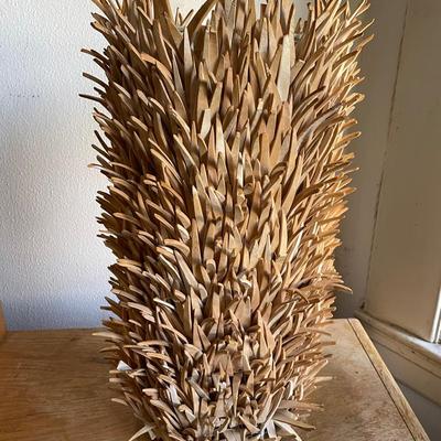 Handcrafted Wood Shaving Decorative Vase