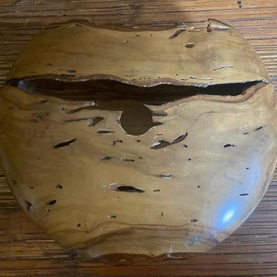 Carved Olive Wood Bowl from El Atelier, Peru