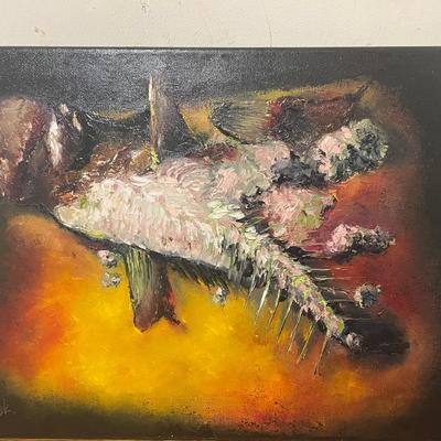 Abstract Oil Painting Signed by Inga K, 2016