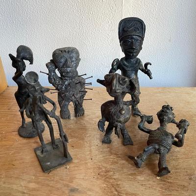 Six African Bronze Figurines