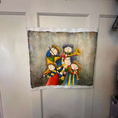 Joyce Roybal Signed Oil on Canvas Depicting Children