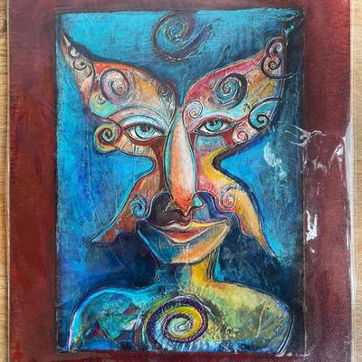 Colorful Surreal Artwork Signed Mary DeLave