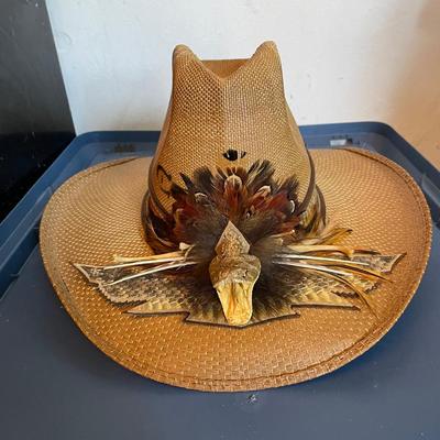 Biltmore Western Rattlesnake Hat with Feather Decor