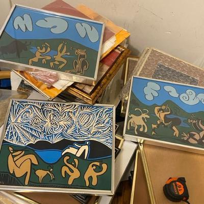 3 Pablo Picasso Linocuts: 'Two Satyrs and Goat,' 'Bacchanale,' and 'Bacchanal with Black Bull'