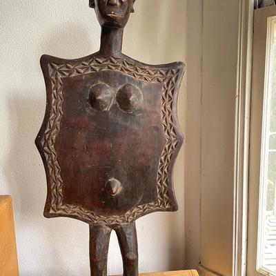 Carved Hardwood Figurative Sculpture