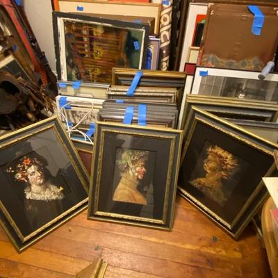 3 Giuseppe Arcimboldo Reproductions: 'Fire,' 'Summer,' and 'Flora'