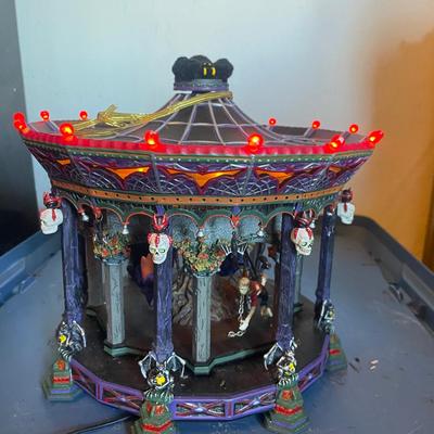 Halloween-Themed Lighted Carousel Decoration