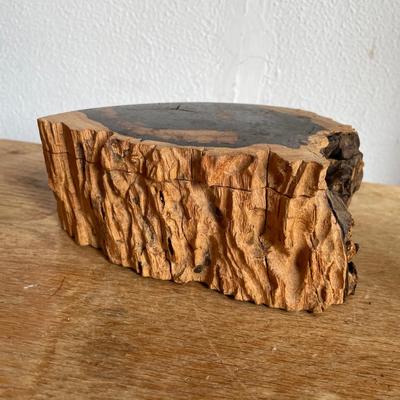 Handcrafted Wooden Box with Natural Edge Finish