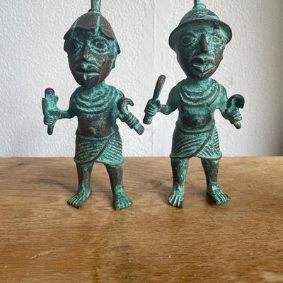 Small Bronze Tribal Figures with Patina