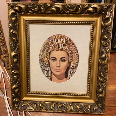 Framed Artwork of Elizabeth Taylor as Cleopatra