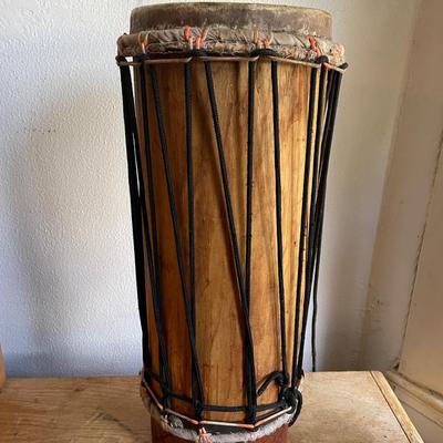 Handcrafted Wooden Percussion Drum With Rope Tension