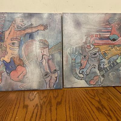 Abstract Acrylic Paintings on Canvas
