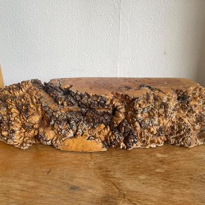 Decorative Burl Wood Box with Natural Edges