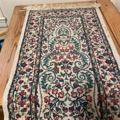 Cairo Collection Floral Runner Rug, 2′ x 6′, Ivory