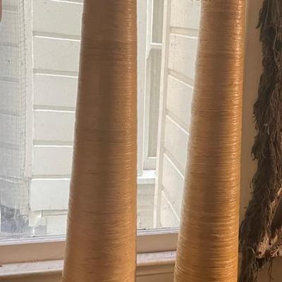 Tall Woven Fiber Vases or Decorative Columns