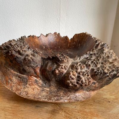 Handcrafted Burl Wood Bowl by Chuck McLaughlin