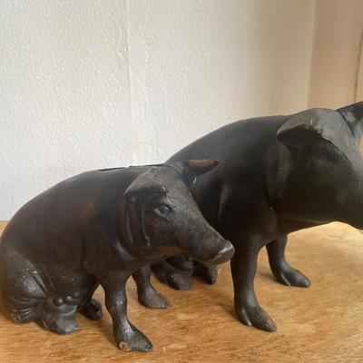 Black Cast Iron Piggy Banks