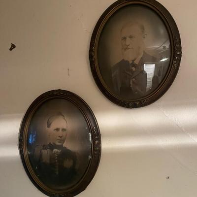Oval Framed Antique Portraits