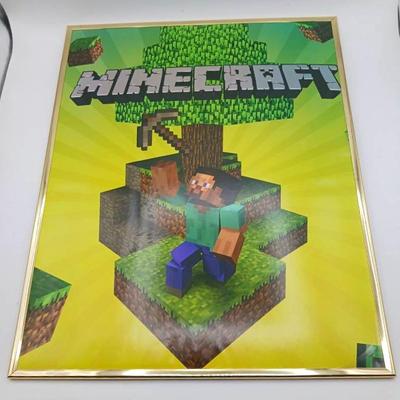 Cardboard Minecraft Steve Poster With Frame